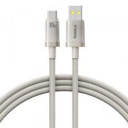 Cablu Date si Incarcare USB-A - USB-C Baseus Titanium, 100W, 1m, Argintiu P10378102G21-00 