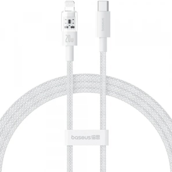Cablu Date si Incarcare USB-C - Lightning Baseus Gem, 20W, 1m, Alb P10373001211-00 