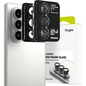 Folie de protectie Camera spate Ringke pentru Samsung Galaxy Z Fold7 F966, Sticla Securizata, Set 2 bucati, Neagra 