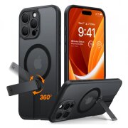 Husa MagSafe pentru Apple iPhone 16 Pro Max, Torras, Pstand Spin, Neagra 