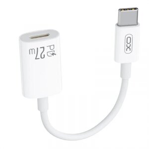 Adaptor Date si Incarcare USB-C - Lightning XO Design NB-R268A, 27W, 0.12m, Alb 