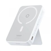 Baterie Externa Wireless Baseus MagPro Magnetic PPCXZ05, 5000mAh, 20W, PD + FQI, 1 x QI - 1 x USB-C, Alba P10064101223-00 