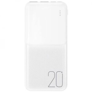 Baterie Externa XO Design PR252, 20000mAh, 10.5W, QC + PD, 2 x USB-A, Alba 