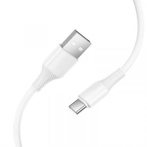 Cablu Date si Incarcare USB-A - USB-C HOCO X120, 60W, 1m, Alb 