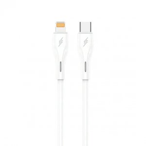 Cablu Date si Incarcare USB-C - Lightning Sendem M36D, 30W, 1m, Alb 