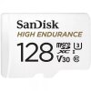 Card Memorie microSDXC SanDisk High Endurance, 128Gb, Clasa 10 / UHS-1 U3, Cu Adaptor SDSQQNR-128G-GN6IA 