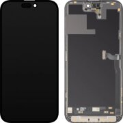 Display cu Touchscreen MP compatibil cu Apple iPhone 14 Pro Max, cu Rama, Versiune Soft OLED IC Movable 120Hz FHD, Negru 