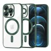 Husa MagSafe pentru Apple iPhone 12 Pro Max, Techsuit, Luxury Crystal, Verde Inchis