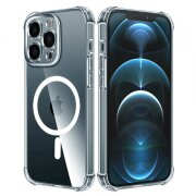 Husa MagSafe pentru Apple iPhone 12 Pro Max, Techsuit, Shockproof, Transparenta