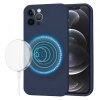 Husa MagSafe pentru Apple iPhone 12 Pro, Techsuit, SoftFlex, Bleumarin