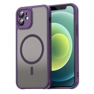 Husa MagSafe pentru Apple iPhone 12, Techsuit, HaloFrost II, Mov