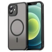 Husa MagSafe pentru Apple iPhone 12, Techsuit, HaloFrost II, Neagra