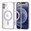 Husa MagSafe pentru Apple iPhone 12, Techsuit, Luxury Crystal, Mov Deschis