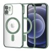 Husa MagSafe pentru Apple iPhone 12, Techsuit, Luxury Crystal, Verde Inchis