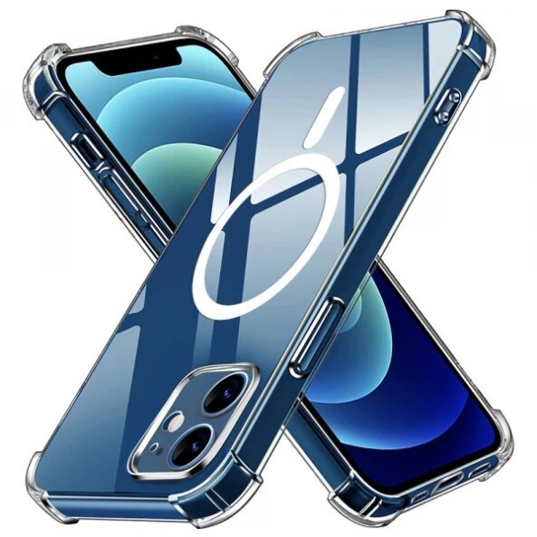 Husa MagSafe pentru Apple iPhone 12, Techsuit, Shockproof, Transparenta