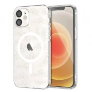 Husa MagSafe pentru Apple iPhone 12, Techsuit, SparkleSkin, Transparenta