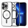 Husa MagSafe pentru Apple iPhone 13 Pro Max, Techsuit, Luxury Crystal, Neagra