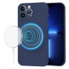 Husa MagSafe pentru Apple iPhone 13 Pro Max, Techsuit, SoftFlex, Bleumarin