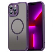 Husa MagSafe pentru Apple iPhone 13 Pro, Techsuit, HaloFrost II, Mov