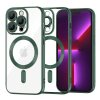 Husa MagSafe pentru Apple iPhone 13 Pro, Techsuit, Luxury Crystal, Verde Inchis
