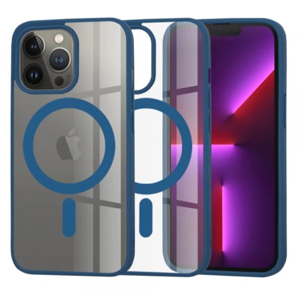 Husa MagSafe pentru Apple iPhone 13 Pro, Techsuit, Pro, Albastra