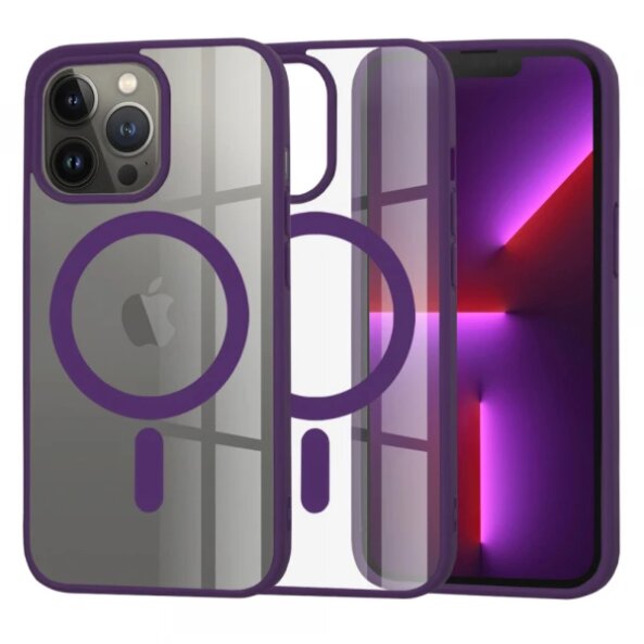 Husa MagSafe pentru Apple iPhone 13 Pro, Techsuit, Pro, Mov