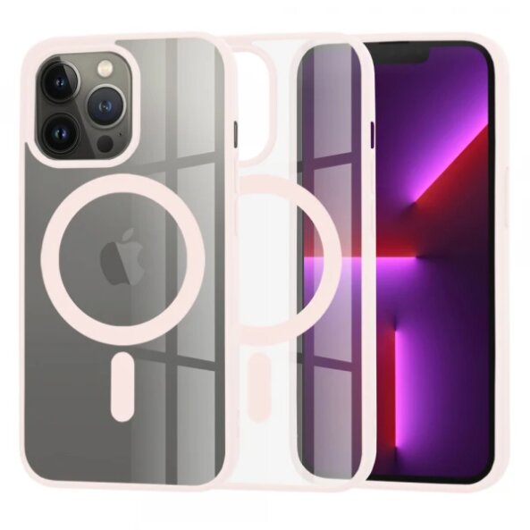 Husa MagSafe pentru Apple iPhone 13 Pro, Techsuit, Pro, Roz
