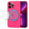 Husa MagSafe pentru Apple iPhone 13 Pro, Techsuit, SoftFlex, Roz Inchis