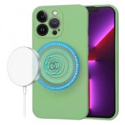 Husa MagSafe pentru Apple iPhone 13 Pro, Techsuit, SoftFlex, Verde