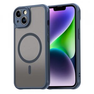 Husa MagSafe pentru Apple iPhone 13, Techsuit, HaloFrost II, Bleumarin