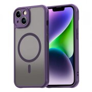 Husa MagSafe pentru Apple iPhone 13, Techsuit, HaloFrost II, Mov