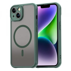 Husa MagSafe pentru Apple iPhone 13, Techsuit, HaloFrost II, Verde