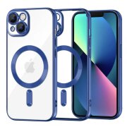 Husa MagSafe pentru Apple iPhone 13, Techsuit, Luxury Crystal, Albastra