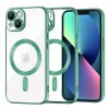Husa MagSafe pentru Apple iPhone 13, Techsuit, Luxury Crystal, Verde Deschis