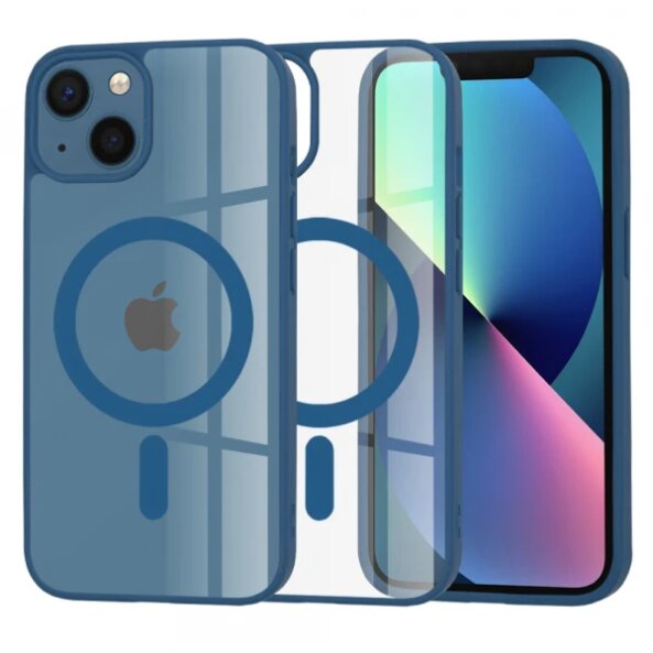 Husa MagSafe pentru Apple iPhone 13, Techsuit, Pro, Albastra
