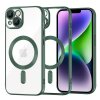 Husa MagSafe pentru Apple iPhone 14 Plus, Techsuit, Luxury Crystal, Verde Inchis
