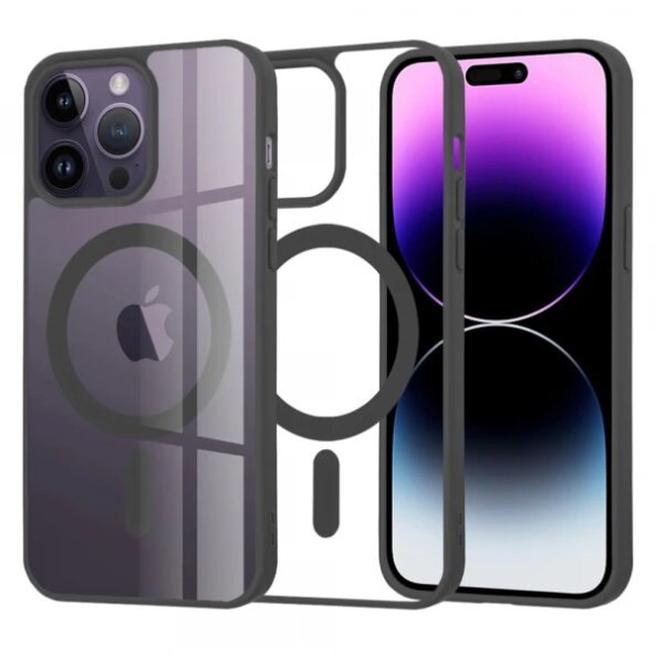 Husa MagSafe pentru Apple iPhone 14 Pro Max, Techsuit, Pro, Neagra