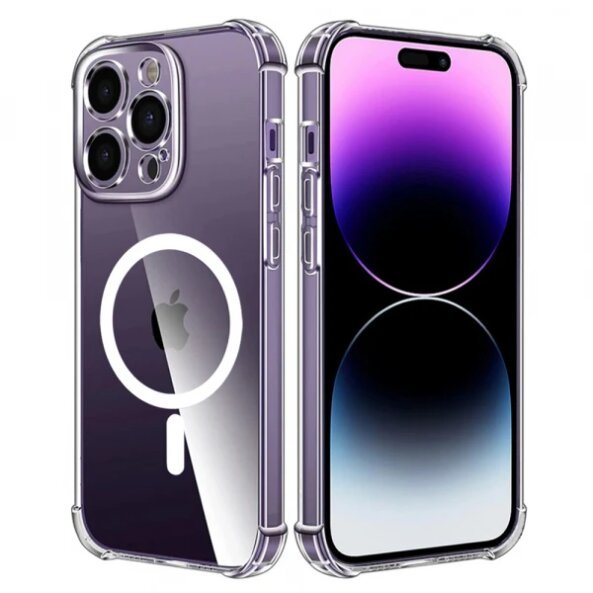 Husa MagSafe pentru Apple iPhone 14 Pro Max, Techsuit, Shockproof, Transparenta