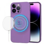 Husa MagSafe pentru Apple iPhone 14 Pro Max, Techsuit, SoftFlex, Mov