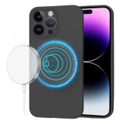 Husa MagSafe pentru Apple iPhone 14 Pro Max, Techsuit, SoftFlex, Neagra