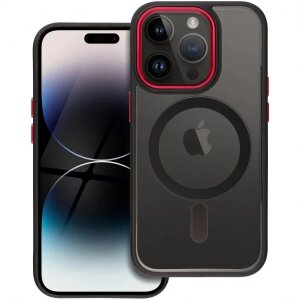 Husa MagSafe pentru Apple iPhone 14 Pro, OEM, Color Edge Mag, Rosie