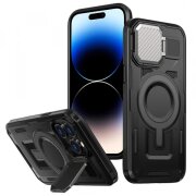 Husa MagSafe pentru Apple iPhone 14 Pro, Techsuit, CamVault, Neagra