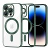 Husa MagSafe pentru Apple iPhone 14 Pro, Techsuit, Luxury Crystal, Verde Inchis