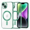 Husa MagSafe pentru Apple iPhone 14, Techsuit, Luxury Crystal, Verde Deschis