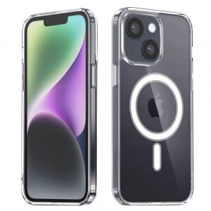 Husa MagSafe pentru Apple iPhone 14, Techsuit, Pro, Transparenta
