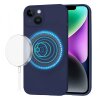 Husa MagSafe pentru Apple iPhone 14, Techsuit, SoftFlex, Bleumarin