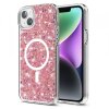 Husa MagSafe pentru Apple iPhone 15 Plus / 14 Plus, Techsuit, Sparkly Glitter, Roz