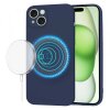Husa MagSafe pentru Apple iPhone 15 Plus, Techsuit, SoftFlex, Bleumarin