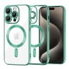 Husa MagSafe pentru Apple iPhone 15 Pro Max, Techsuit, Luxury Crystal, Verde Deschis