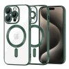 Husa MagSafe pentru Apple iPhone 15 Pro Max, Techsuit, Luxury Crystal, Verde Inchis